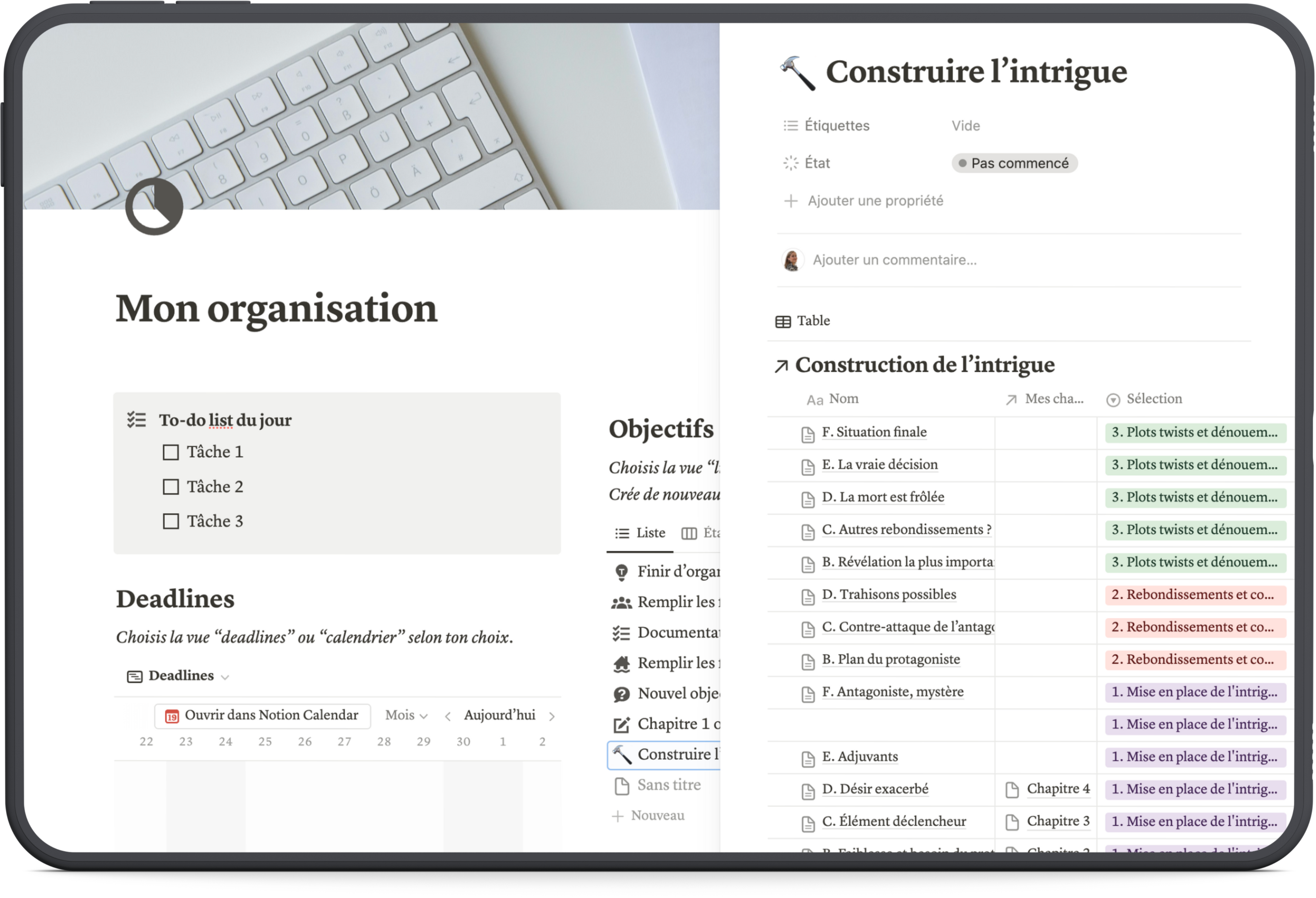 Mockup de la formation sur une tablette