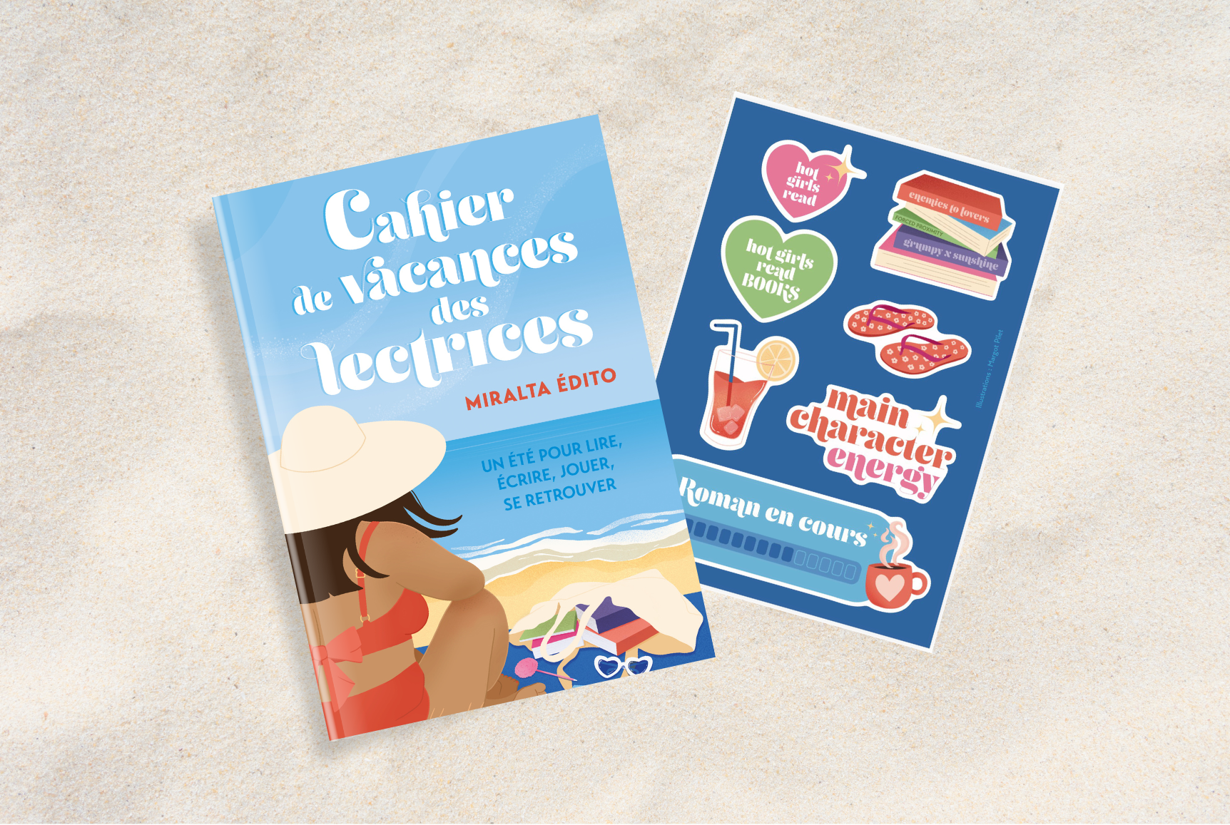 Cahier de vacances des lectrices par Miralta avec sa planche de stickers dispo en précommande seulement